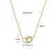 9k collier zirkonia 40 - 42 - 44 cm 9K geel