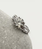 Handgemaakte zilveren moissanite ring