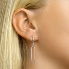 oorhangers paperclip zilver gerhodineerd