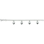 Armband Herz 15 cm silberweiß