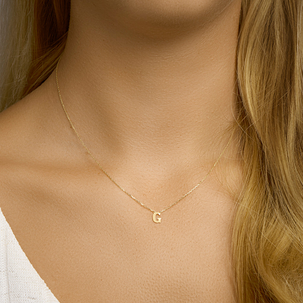 collier letter 40 - 42 - 44 cm 14K geelgoud