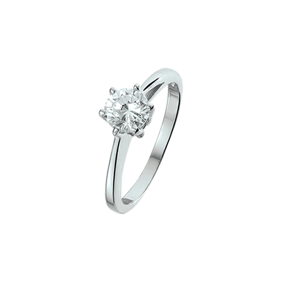 Ring Zirkonia Silber rhodiniert