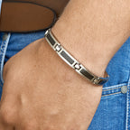 Armband Carbon Poly/matt 9 mm 21 cm Edelstahl