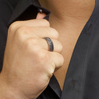 ring oxi zilver geoxideerd