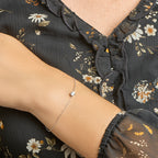 Armband Zirkonia 16,5 + 2,5 cm Silber rhodiniert