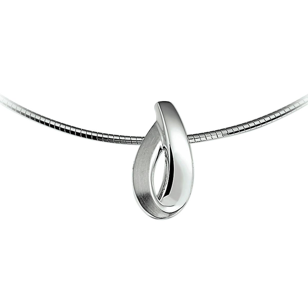 hanger poli/mat zilver gerhodineerd