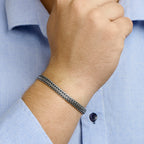 Armband Oxi Fuchsschwanz 7 mm 20 cm Silber oxidiert