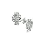 Ohrstecker Surinamesischer Teppichklopfer Silber rhodiniert