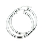 Ohrringe 5,0 mm Rundrohr silberweiß