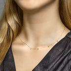 collier rondjes 41 + 3 cm 14K geelgoud - rondje,bolletje,ringetje,draad