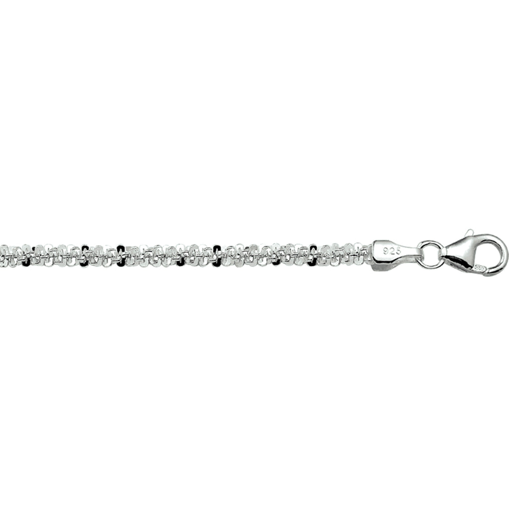 Halskette 3,0 mm 45 cm Silber rhodiniert