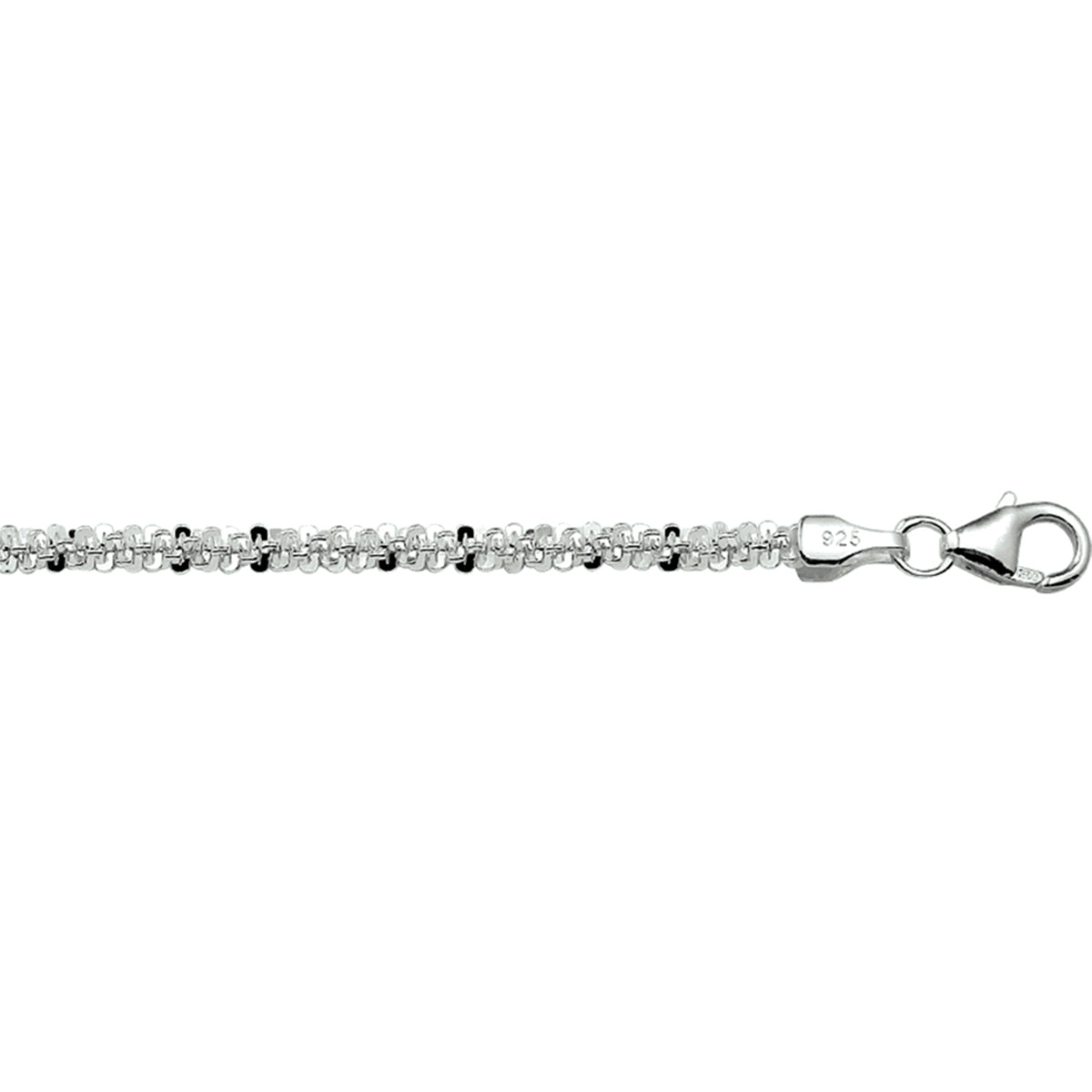 Halskette 3,0 mm 45 cm Silber rhodiniert