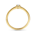 aanzoeksring diamant 0.05ct h si 14K geelgoud