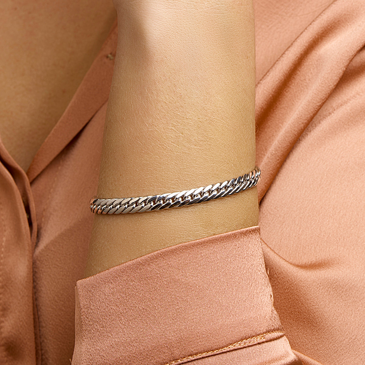 Armband Gourmet 6,0 mm 19 cm Silber rhodiniert