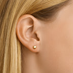 Ohrstecker Herz massiv 14K Gelbgold