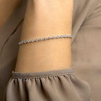 Tennisarmband Zirkonia 3,0 mm 18 cm Silber rhodiniert