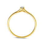 Verlobungsring Diamant 0,05 ct H SI 14K Gelbgold