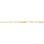 Gravurarmband Herzplättchen 4,0 mm 14K Gelbgold