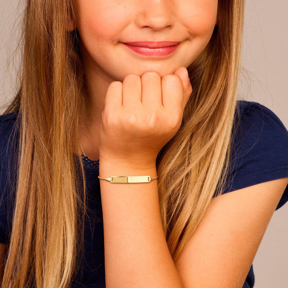 9K Gravurarmband Platte 4,0 mm 9K Gelb