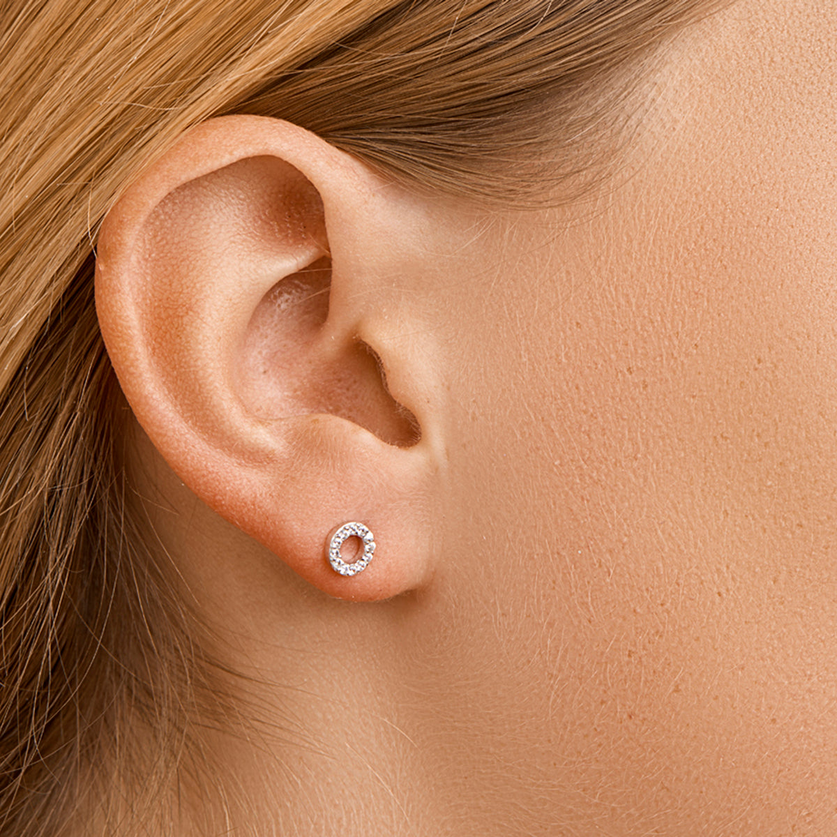 oorknoppen zirkonia zilver gerhodineerd