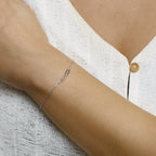 Armband 1,2 mm 16,5 + 2 cm Silber rhodiniert