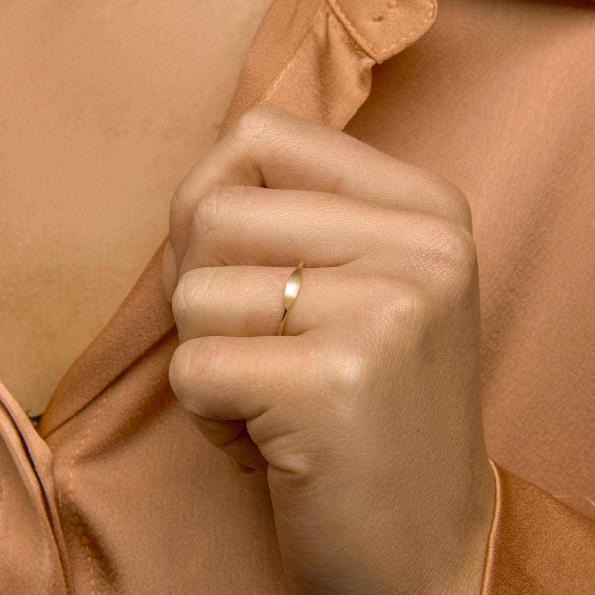 Gravurring 14K Gelbgold