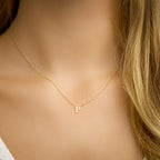 collier letter 40 - 42 - 44 cm 14K geelgoud