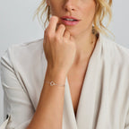 armband hart en infinity 16 + 3 cm zilver gerhodineerd