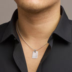 graveerhanger poli/mat zilver wit