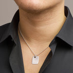graveerhanger poli/mat zilver wit