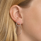 oorhangers rondjes zilver gerhodineerd