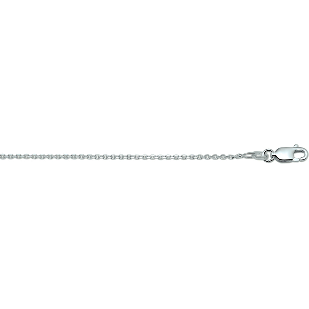 Anker Diamantiert 1,3 mm Silber Weiß