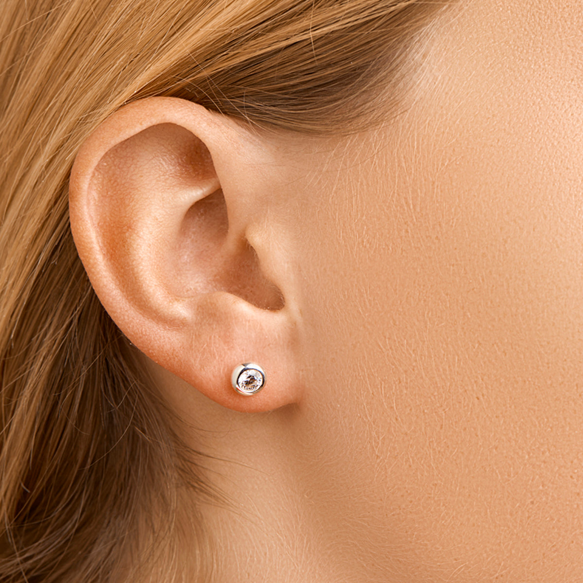 oorknoppen zirkonia zilver wit