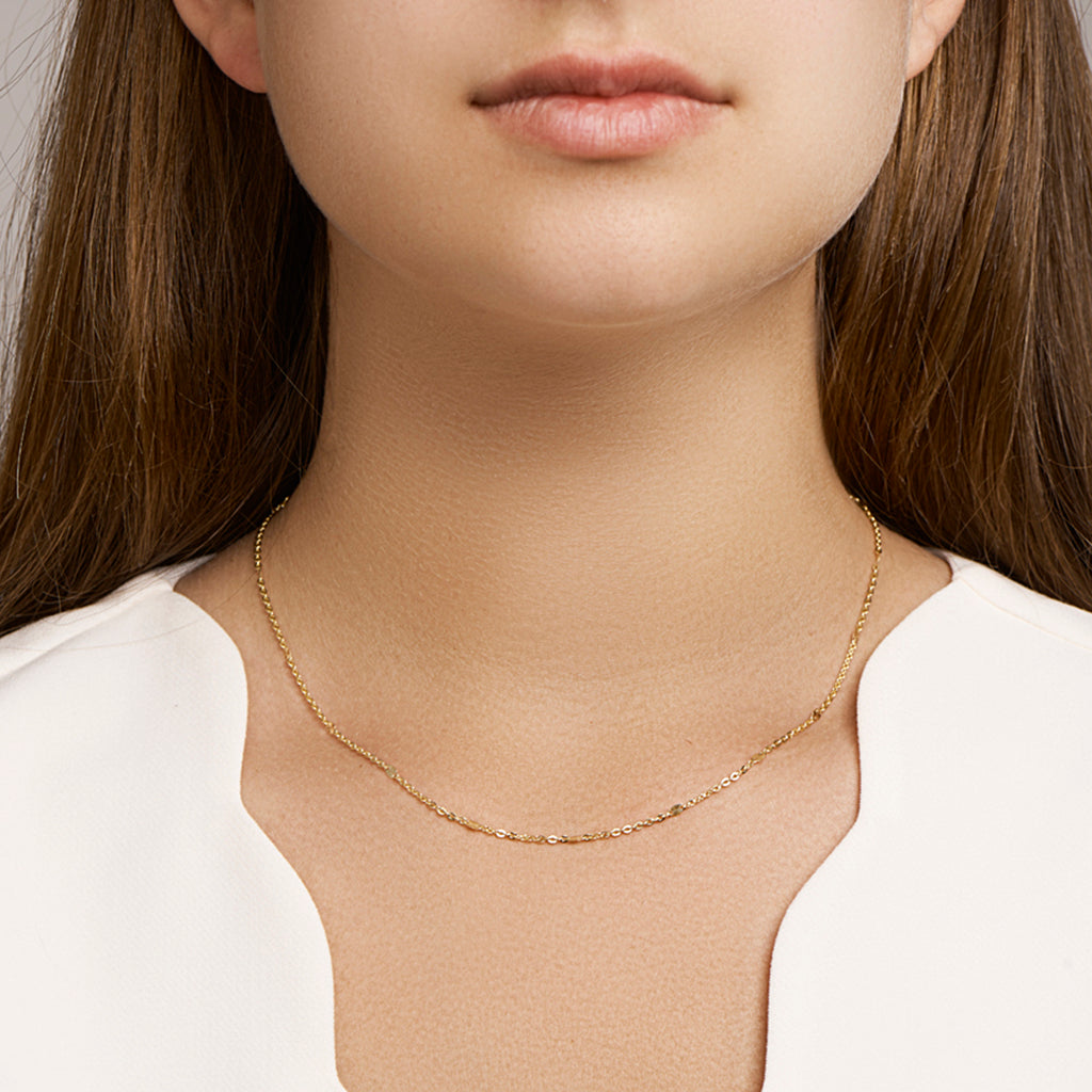 collier 1,5 mm 40 - 42 - 44 cm 14K geelgoud