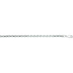 koord gediamanteerd 3,7 mm zilver wit