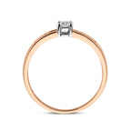 Ring Zirkonia 14K Bicolor Gold Roségold/Weißgold