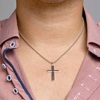 Anhänger Kreuz silber weiß