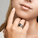 Ring Oxi und Onyxsilber oxidiert
