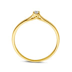 Verlobungsring Diamant 0,05 ct H SI 14K Gelbgold