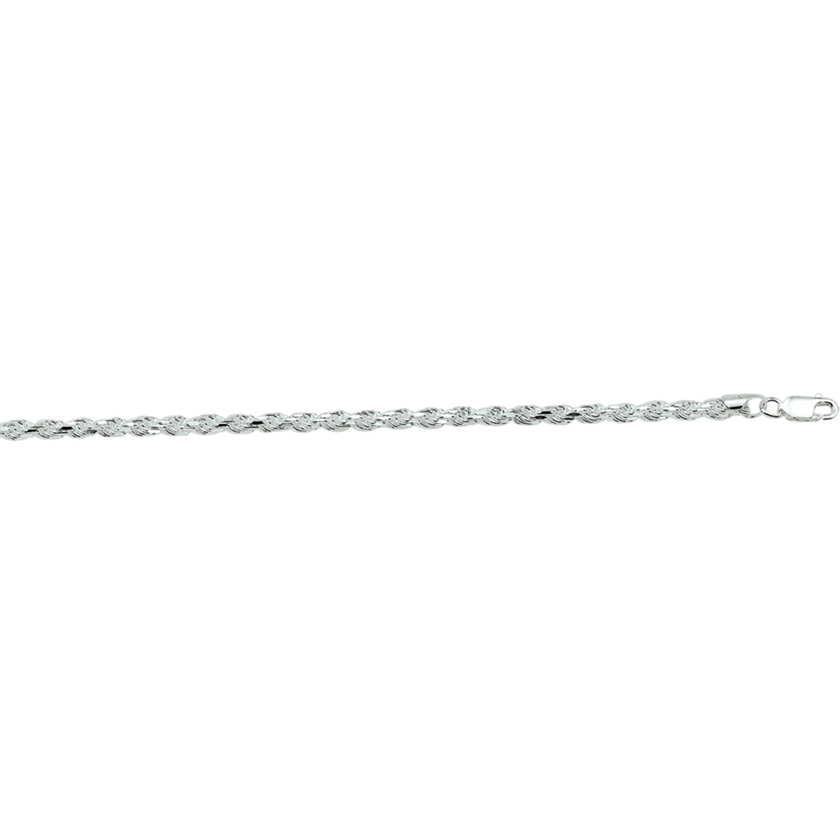 koord gediamanteerd 3,2 mm zilver wit