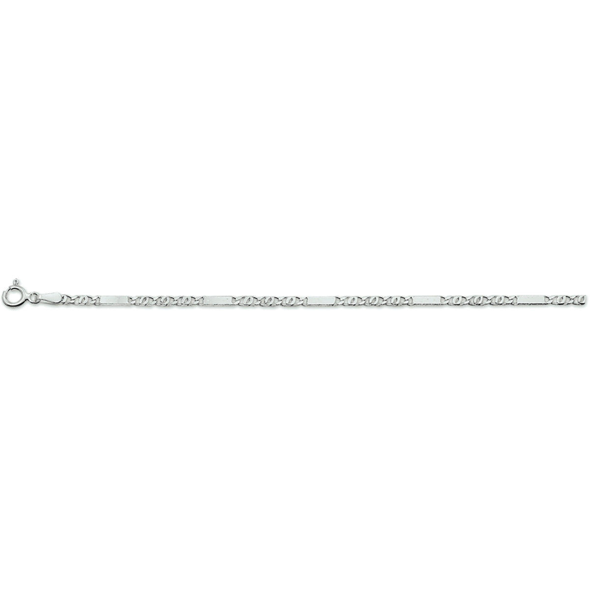 Armband Falkenauge mit Abstandshalter 2,3 mm silberweiß