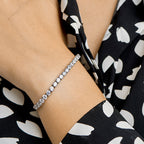 Armband Zirkonia 18,5 cm Edelstahl