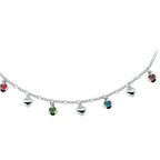 collier hart meerdere kleuren zirkonia 38 cm zilver wit