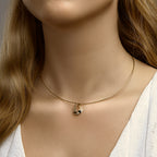 hanger 14K geelgoud - druppel/komma/pegel