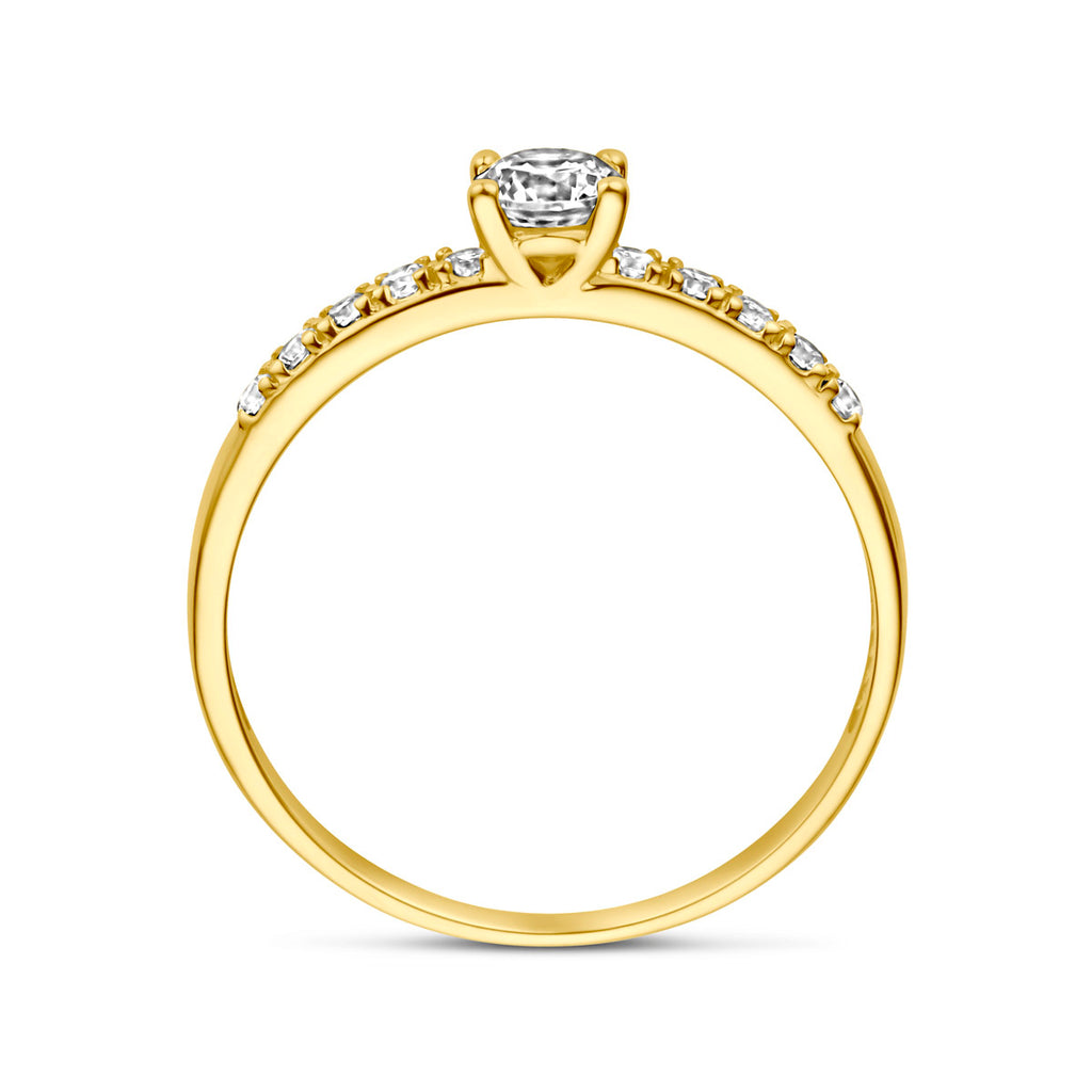 Ring Zirkonia 14K Gelbgold