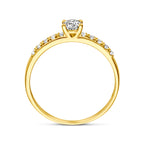 Ring Zirkonia 14K Gelbgold