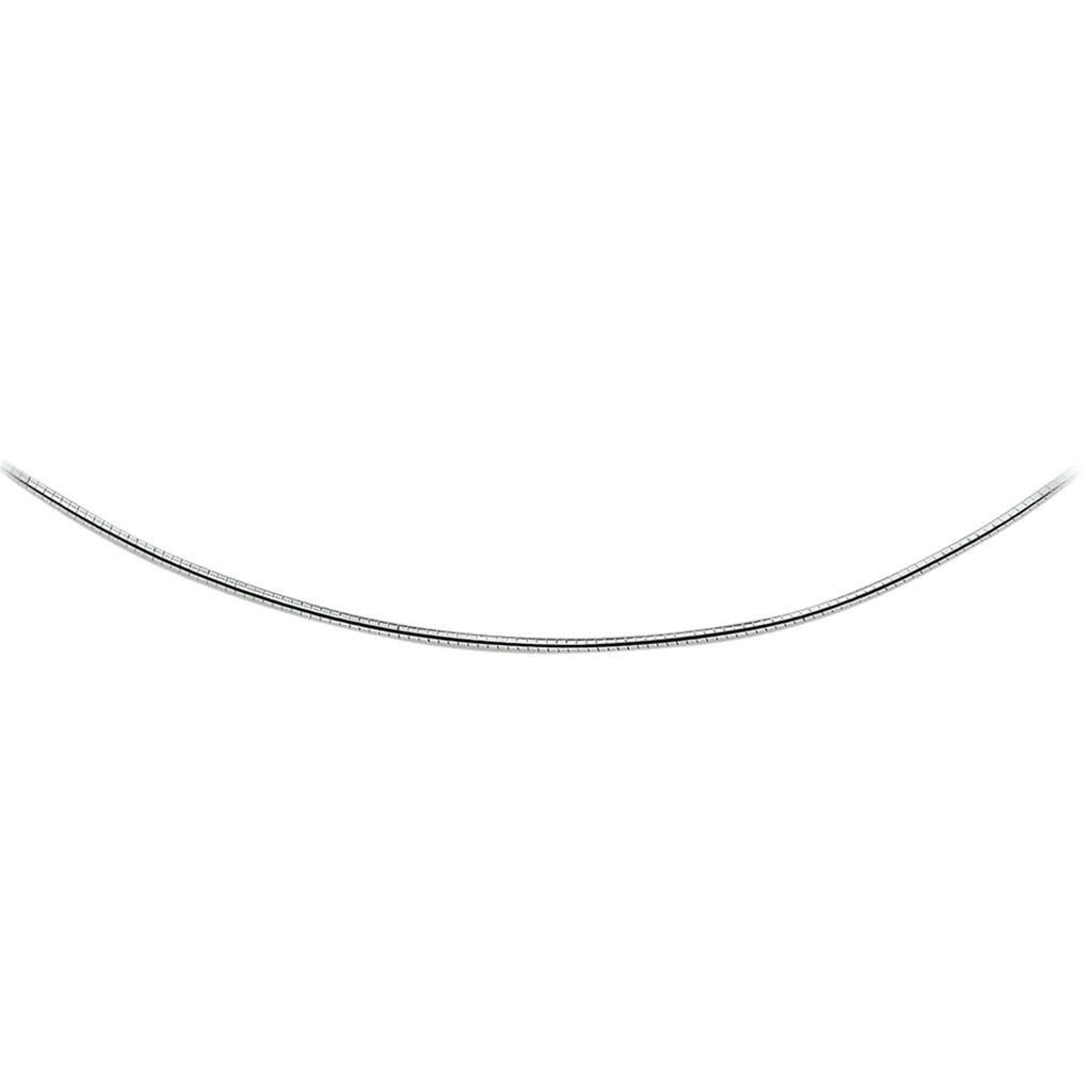 omega rond 1,6 mm zilver gerhodineerd