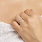 ring rondje zilver gerhodineerd