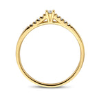 ring diamant 0.07ct h si 14K geelgoud