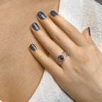 Ring Onyx Silber rhodiniert